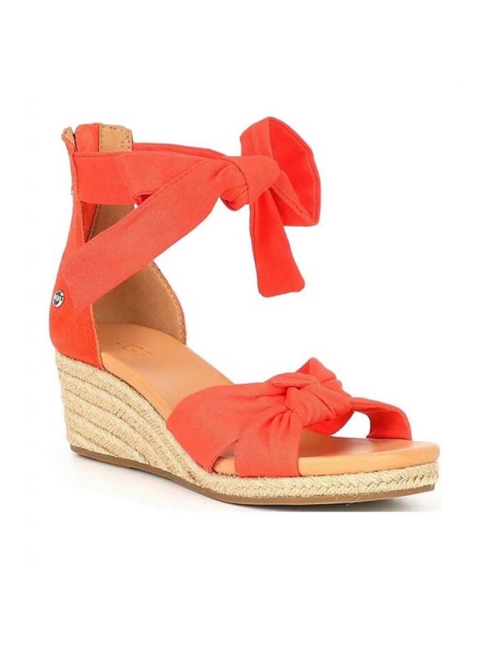 NWT UGG Espadrille Wedge Sandals Tie-Ankle Sandals!